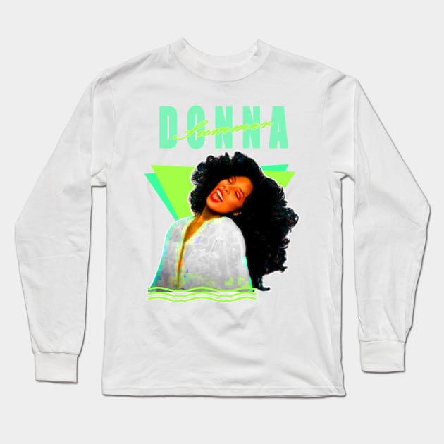 Donna Summer - Retro Style 70s Long Sleeve T-Shirt by Deorans